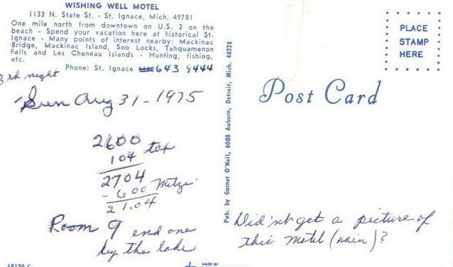 Bayview Motel (Wishing Well Motel) - Vintage Postcard (newer photo)